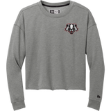 Scary Badgers New Era Ladies Tri-Blend Fleece Crop Crew
